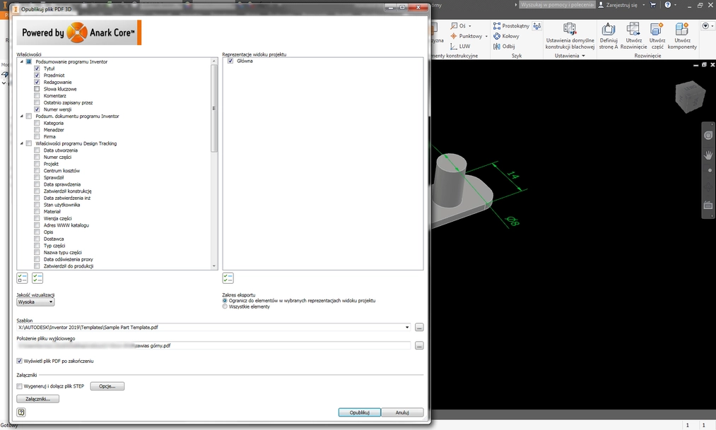 Inventor jak zapisac PDF 3D - 03