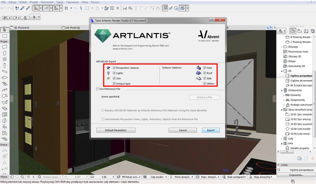 Artlantis - Jak importować pliki z Archicada? Poradnik, tutorial - 04