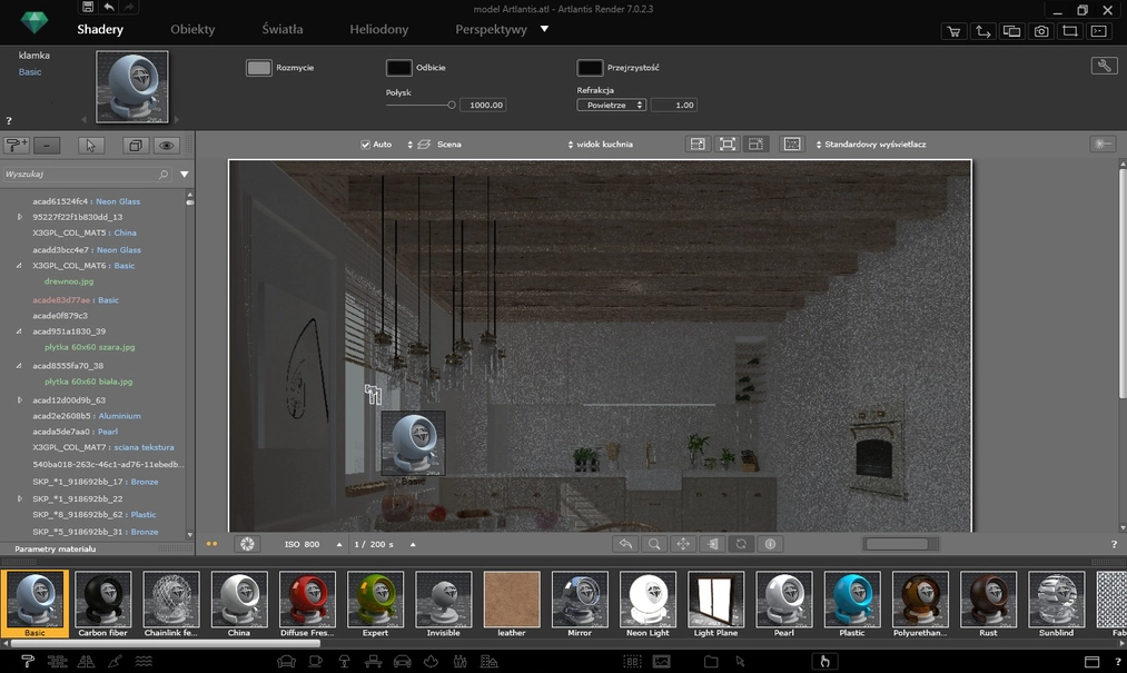 Artlantis - Shadery, materiały - Co to jest i jak działają? Poradnik, tutorial - 01