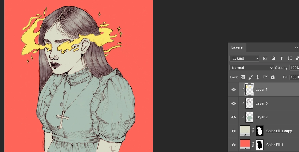 Digital Painting - Jak zrobić digital ze swojego zeskanowanego rysunku - Część II - 11