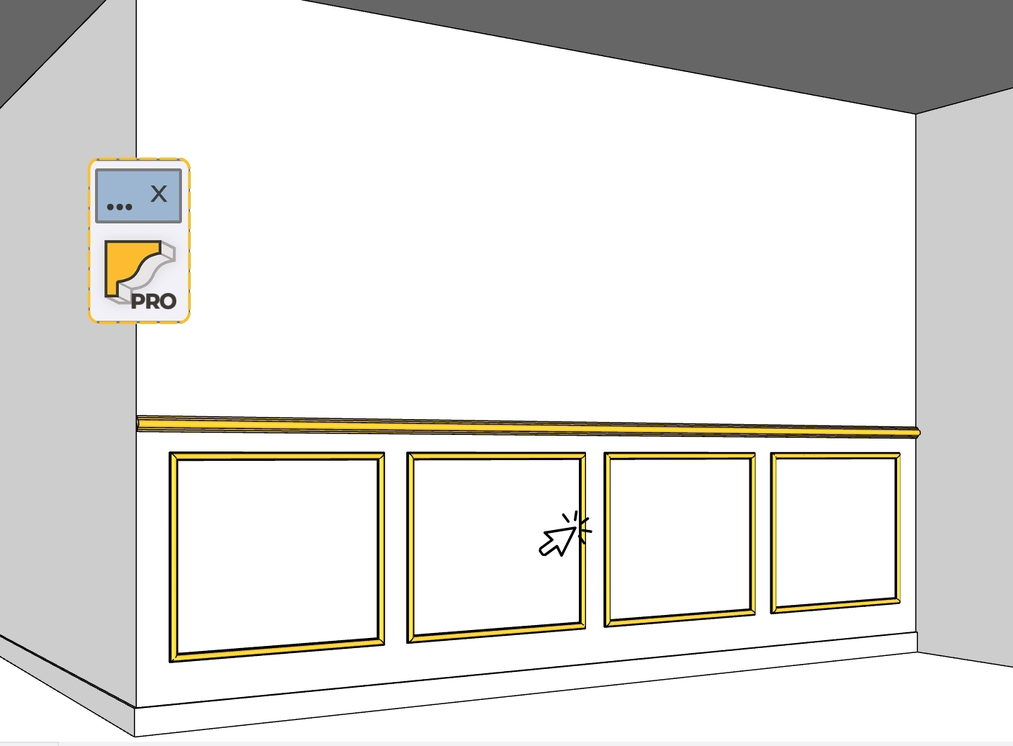 Projektowanie boazerii angielskiej w&nbsp;SketchUpie za pomocą wtyczki Magic Molding.
