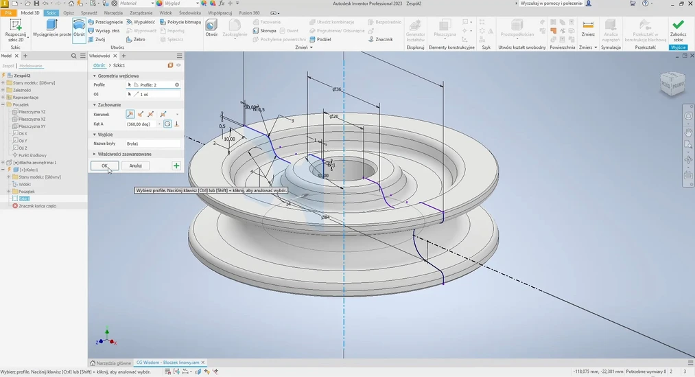 Darmowy kurs - Autodesk Inventor dla początkujących - 02