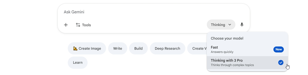 Czat Gemini – dostęp do Nano Banana przez konto Gmail