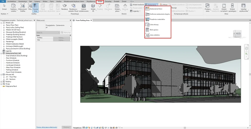 Revit – Jak zrobić zestawienie materiałów? – poradnik, tutorial - 02