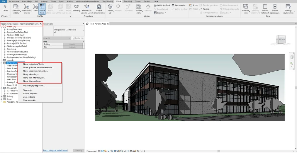 Revit - Jak zrobić zestawienie okien? Poradnik, tutorial - 01