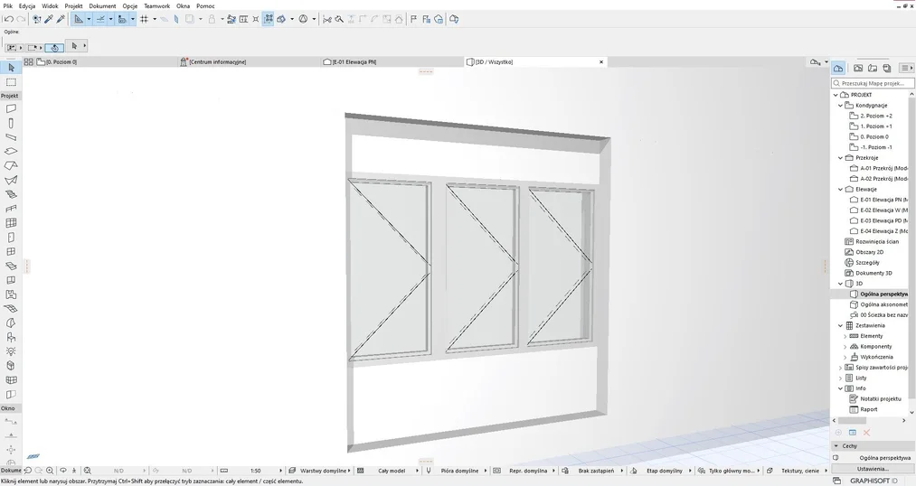 Archicad - Jak zrobić wgłębienie w ścianie - Poradnik, tutorial  - 05