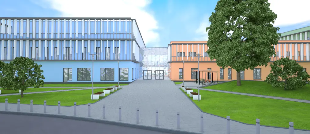 Wizualizacja budynku szkoły Archicad