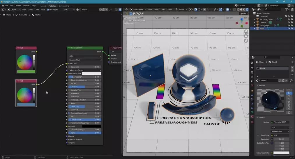 Blender - Tworzenie materiałów od podstaw Kurs online - Blender od podstaw