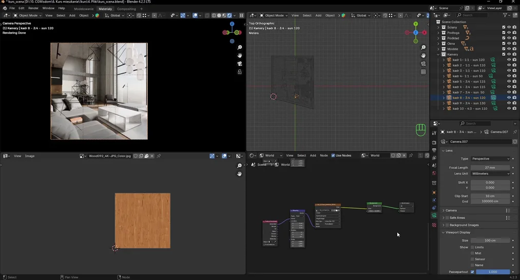 Kurs Blender - Zaawansowane szkolenie wizualizacji wnętrz  - 23