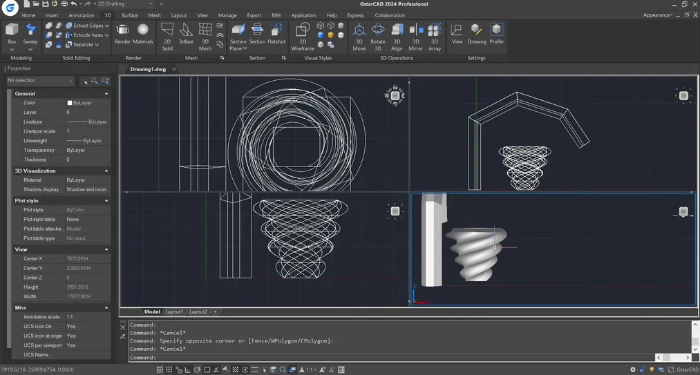 Kurs GstarCAD 3d szkolenie dla początkujących od podstaw online - 05