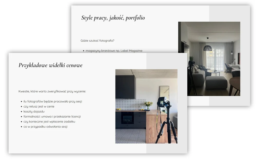 Współpraca projektanta z fotografem przy planowaniu sesji wnętrza – kurs Przygotowanie wnętrza do sesji fotograficznej