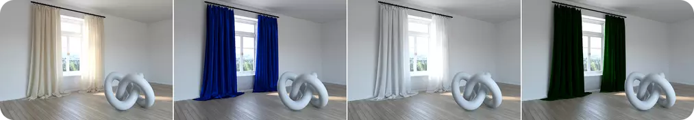 Kurs - 3ds Max - Materiały V-ray Next - Zasłony