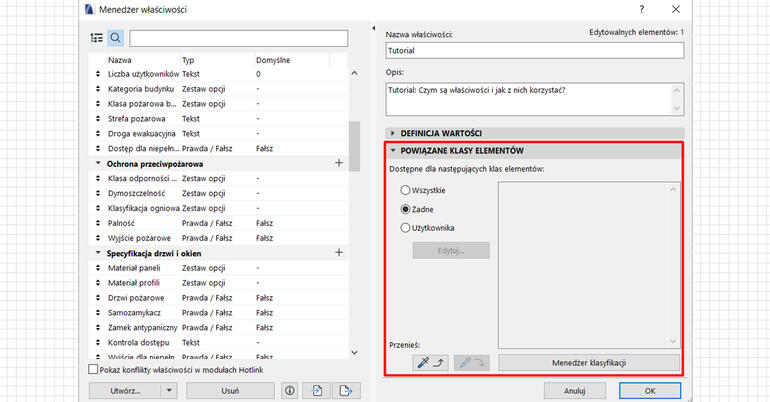 Archicad – Czym są właściwości i jak z nich korzystać? Poradnik, tutorial -13