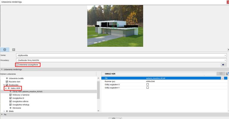 Archicad – Niebo HDRI - Poradnik, tutorial - 06