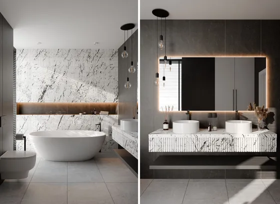 Blender - Proyecto de baño - Diferentes formas de iluminación