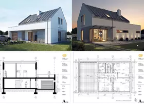 Kurs SketchUp + V-ray - LayOut - Szkolenie przygotowania wizualizacji domu jednorodzinnego - projekt domu