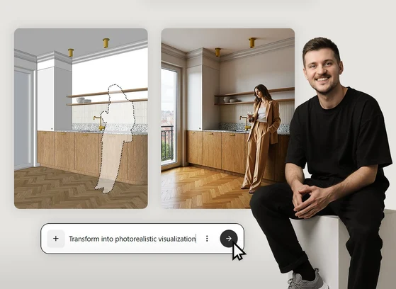 Kurs - Wizualizacje AI - FLUX Kontext w architekturze, projektowaniu i designie