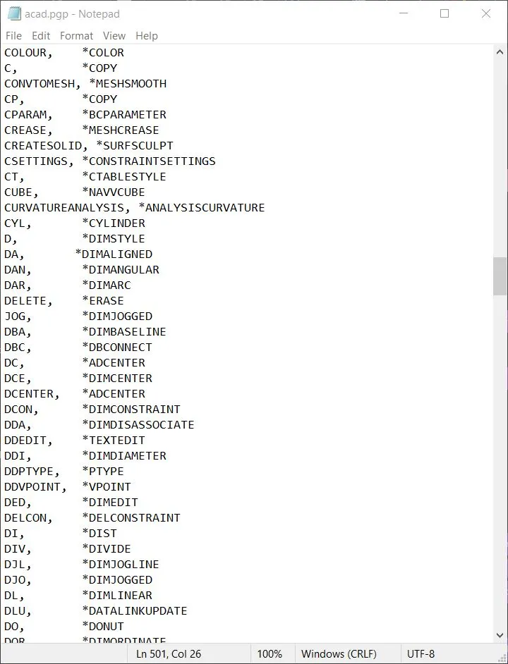 Autocad - Własne skróty klawiaturowe - poradnik, tutorial - 02
