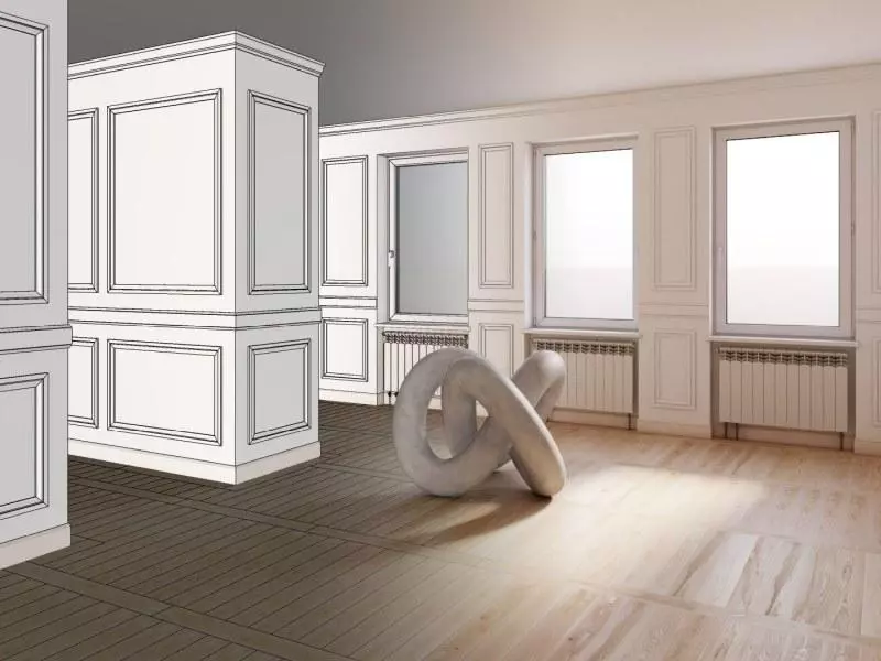 Model 3D mieszkania w kursie SketchUp online.