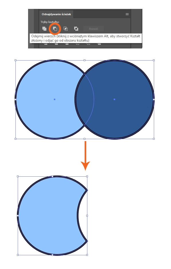 Illustrator - jak połączyć ścieżki? Tutorial, poradnik - 07