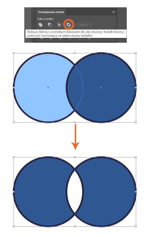 Illustrator - jak połączyć ścieżki? Tutorial, poradnik - 09