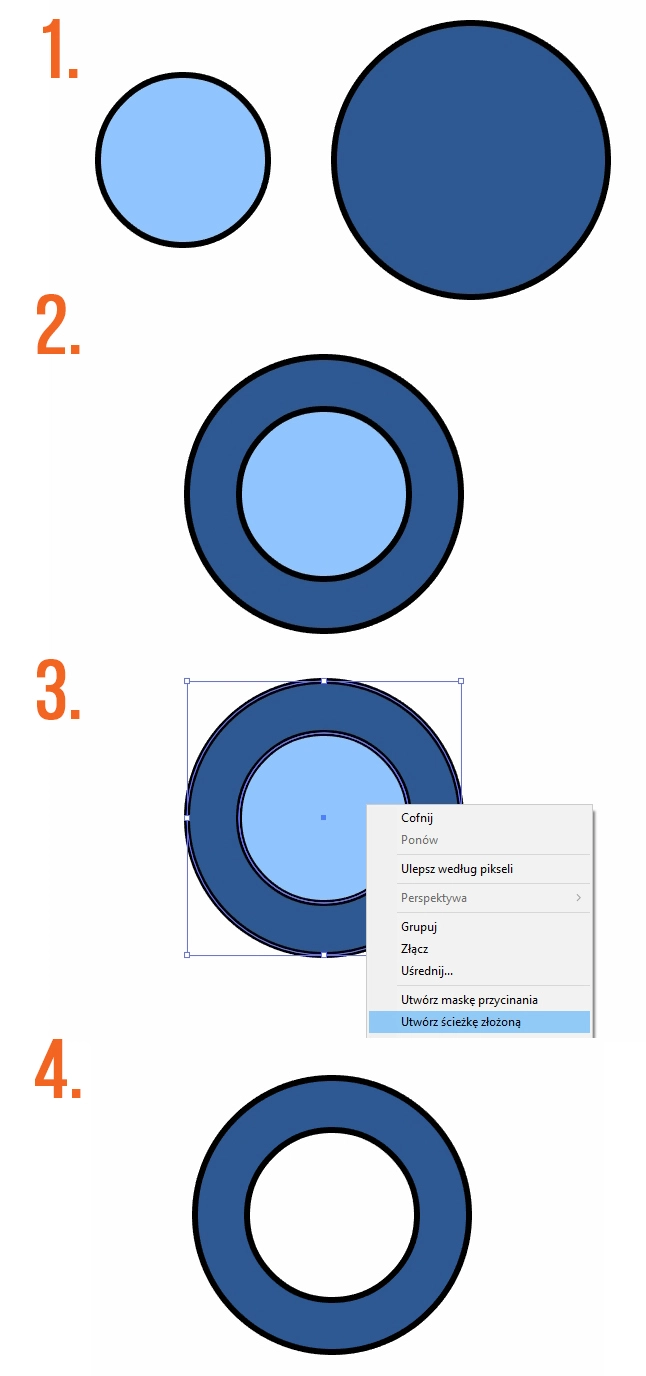 Illustrator - jak połączyć ścieżki? Tutorial, poradnik - 11