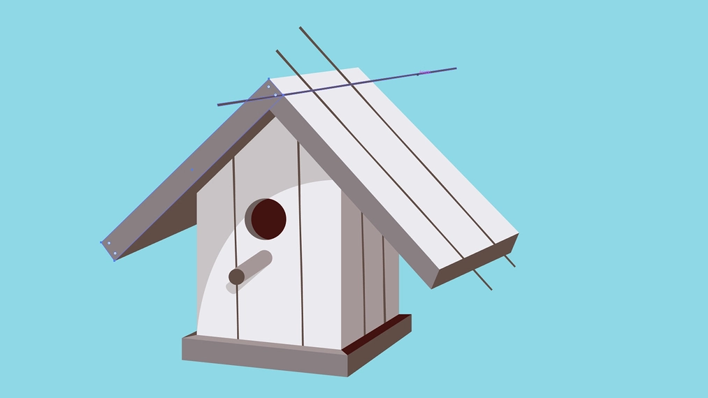 Jak zrobić domek dla ptaków w Adobe Illustrator? Tutorial i wiosenne inspiracje - 19