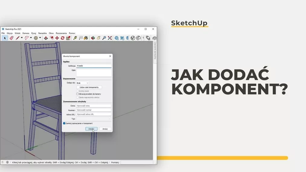 SketchUp - jak dodać komponent? Poradnik, tutorial