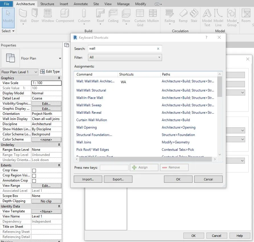 Revit – Jak ustawić skróty klawiszowe? Tutorial, poradnik - 04