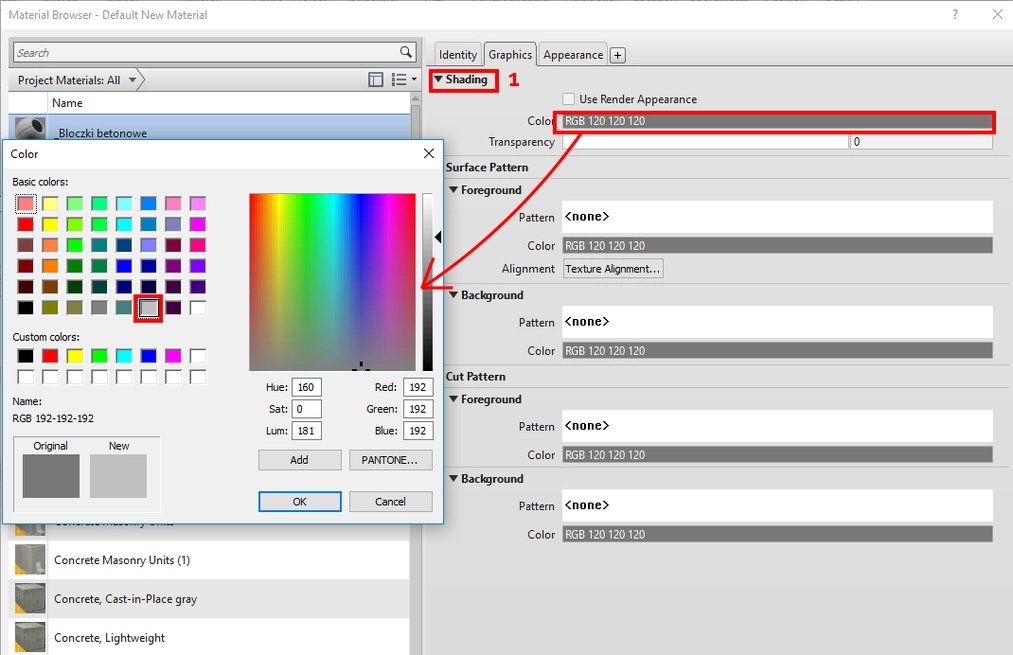 Revit - Materiały - Jak stworzyć swój material - Poradnik, tutorial - 04