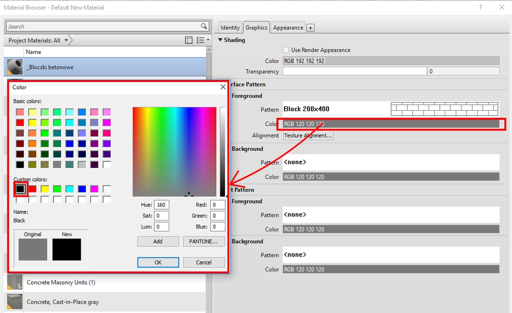 Revit - Materiały - Jak stworzyć swój material - Poradnik, tutorial - 07