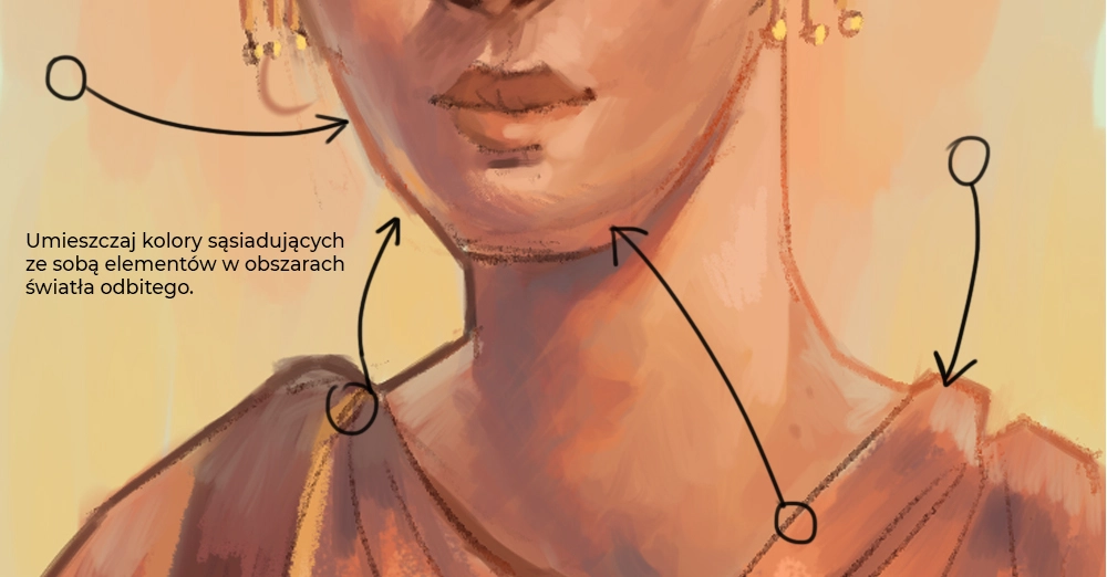 Digital painting - Triki z kolorami - jak wybierać ciekawe kolory do rysunku - 06