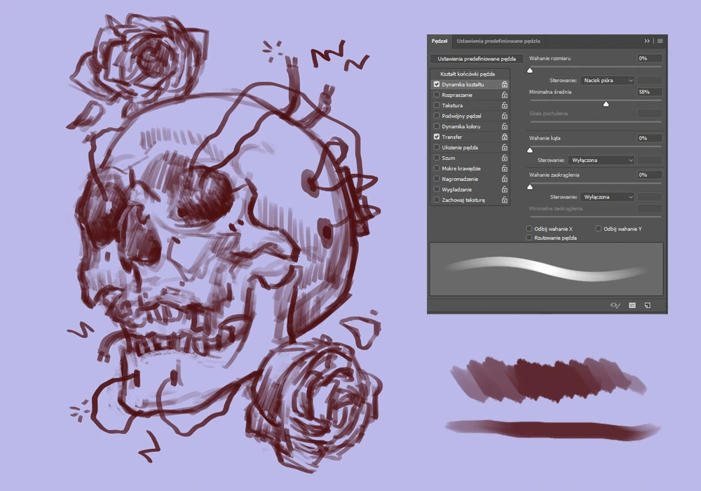 Digital Painting - ustawienia pędzli w photoshopie - Poradnik - 04