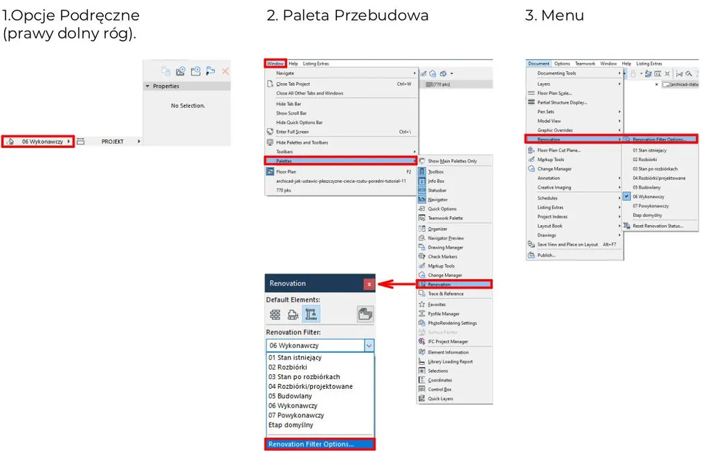 Archicad etapy przebudowy - jak z nich korzystać - 01