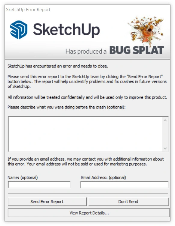 Typowy błąd, który pojawia się podczas korzystania z&nbsp;niewspieranych skryptów