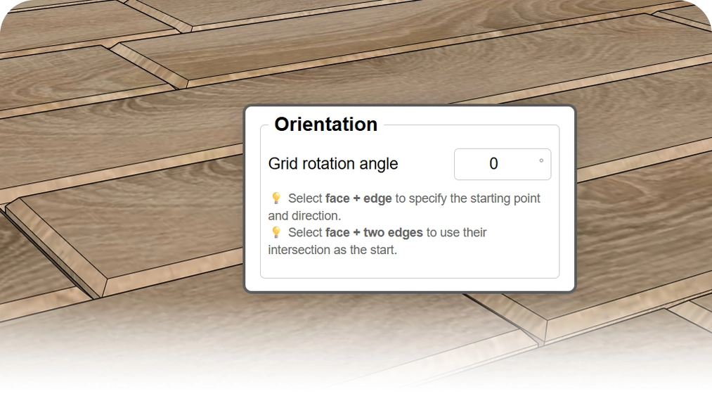 Możliwość wyboru punktu startu siatki wzoru w&nbsp;interfejsie Custom Ground Wizard