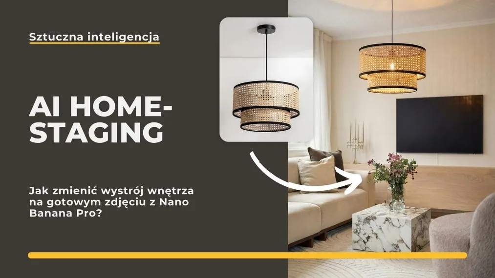 Homestaging z AI: Jak zmienić wystrój wnętrza na gotowym zdjęciu w Nano Banana Pro?