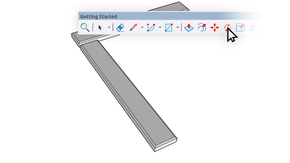 Obracanie i&nbsp;przesuwanie pojedynczej deski we wzorze jodełki klasycznej