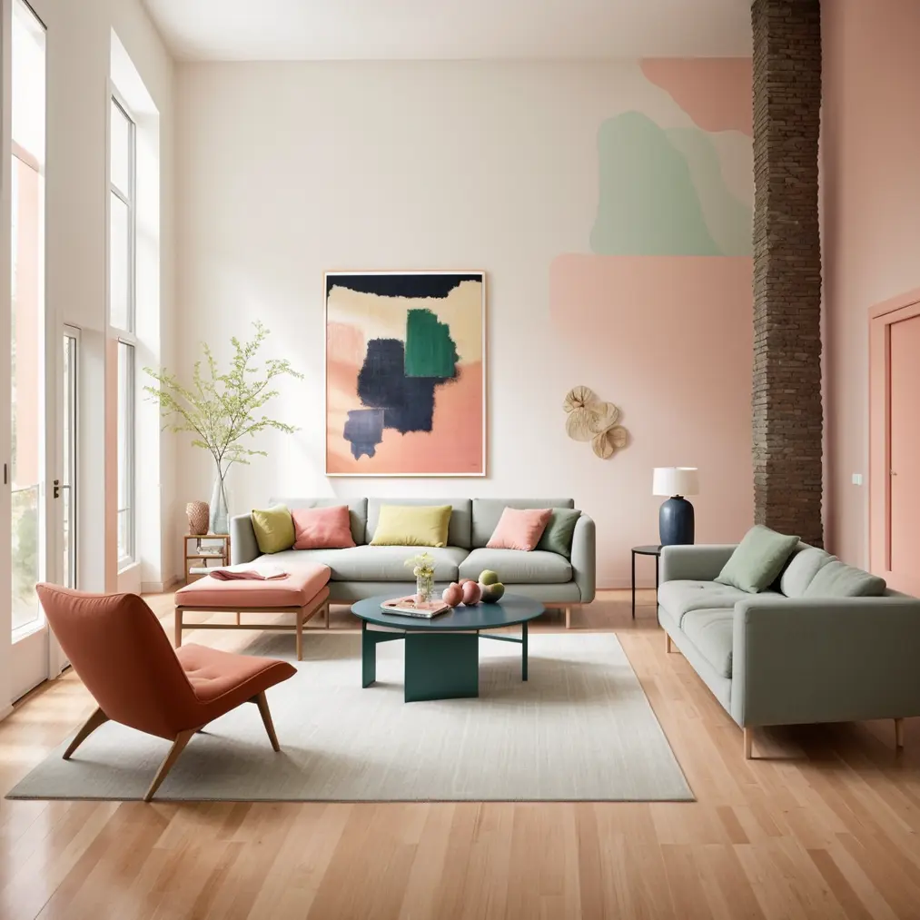 Ściana w kolorze Peach Fuzz