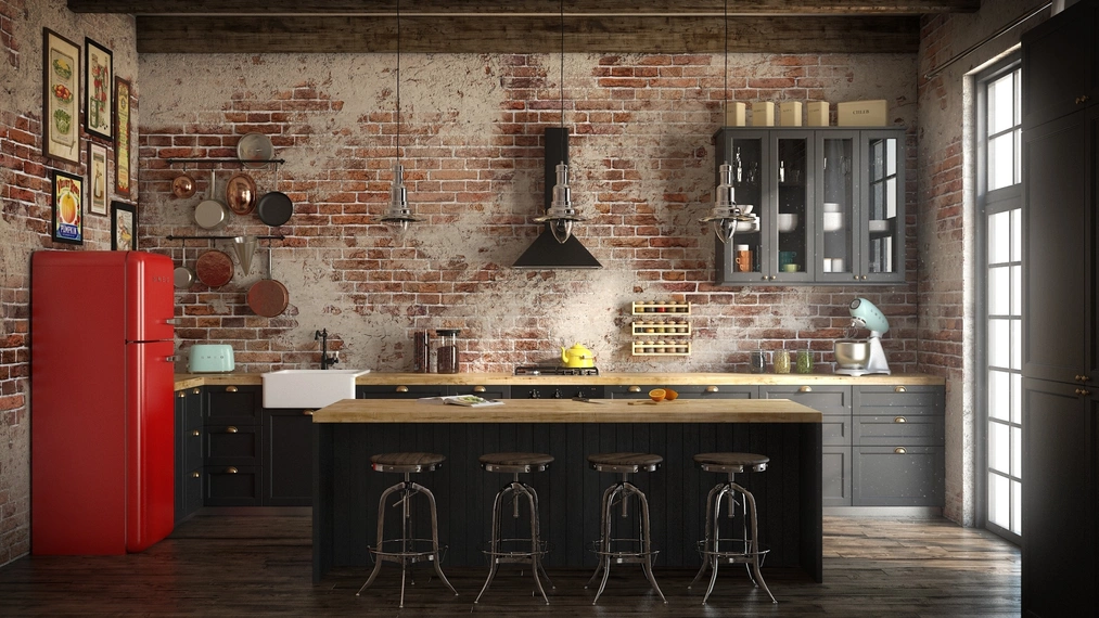 Wizualizacja kuchni wykonana w 3ds Maxie i V-Ray