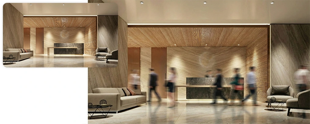 Rozmyte postaci-duchy we wnętrzach - workflow z wykorzystaniem Nano Banana Pro Ludzie w wizualizacjach: jak dodawać realistyczne postacie w Nano Banana Pro? - 04