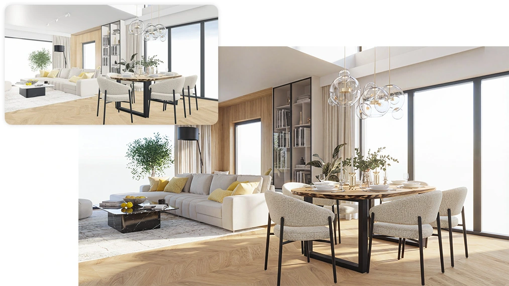 Zamiana widoku z oprogramowania 3D w fotorealistyczną wizualizację z Nano Banana Pro Nano Banana Pro w projektowaniu wnętrz - kompletny przewodnik z gotowymi promptami! - 01