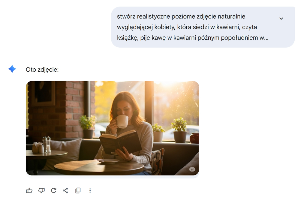 Przykładowy obraz AI wygenerowany przez Google Gemini Imagen 4