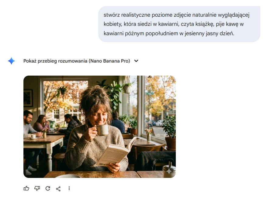 Przykładowy obraz AI wygenerowany przez Nano Banana Pro 