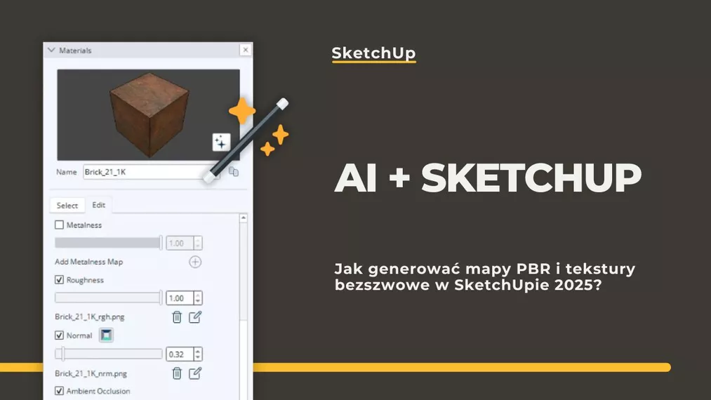 Sztuczna inteligencja i SketchUp - generowanie map PBR i tekstur seamless