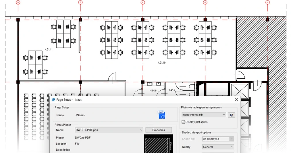 Przygotowanie pliku do wydruku w GstarCAD