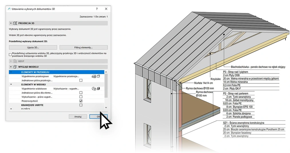 Działania na elementach bryłowych w Archicadzie Kurs tworzenia detali budowalnych w Archicad - od modelu 3D do dokumentacji - 03