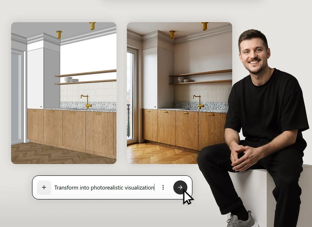 Kurs wizualizacji AI - FLUX Kontext w architekturze, projektowaniu i designie